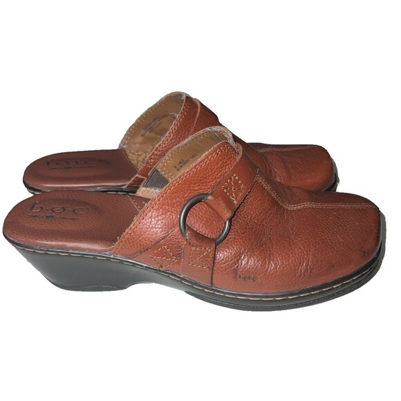 B.O.C. Born Concepts Shoes Sz 9 AUBURN Casual Slip On Mules Clogs Leather **READ - Picture 1 of 10